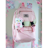 Mochila Escolar Universitaria Kawaii Importada + Llavero 