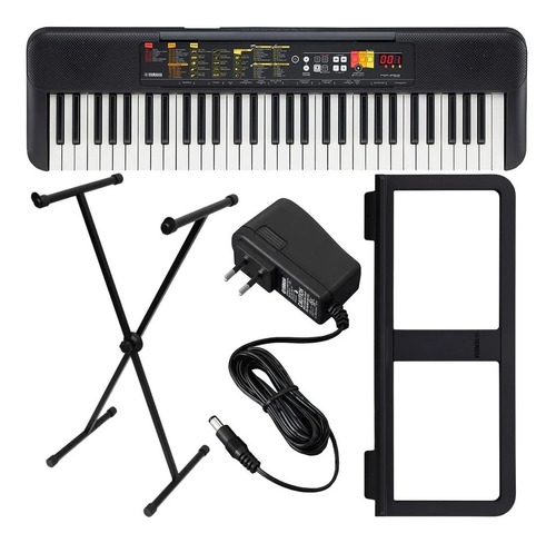 Kit Teclado Musical Yamaha Psr F51 61 Teclas Fonte E Suporte