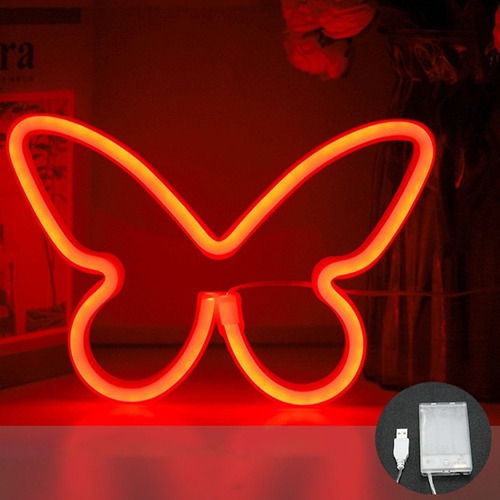 Luz Nocturna Led De Neón Con Letreros De Neón, Usb O Batería