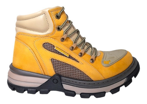 Bota Borcego Caterpillar Cuero Alaska Dorado Urbano Unico