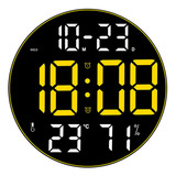 Reloj De Pared Digital Mesa Relojes Led Grandes Amarillo