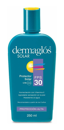 Protector Solar Emulsión Fps 30 Dermaglos Fps 30 X 250 Ml