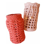 Frascos Reciclados A Crochet 