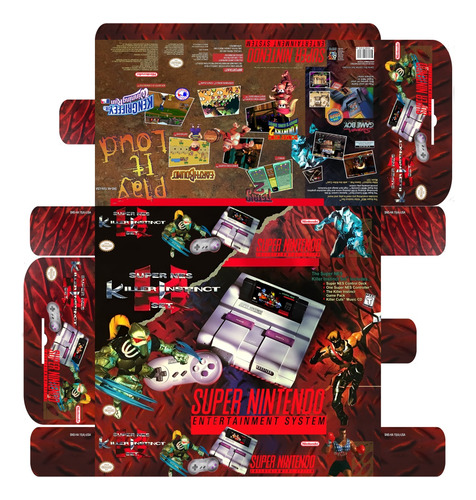 Caixa Super Nintendo Killer Instinct Set Para Impressão 