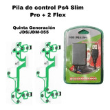 Kit Ps4 2 Membrana Flex Quinta Generación + Pila Slim Pro