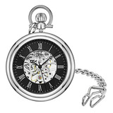 Reloj De Bolsillo Stuhrling Original De Acero Inoxidable Con