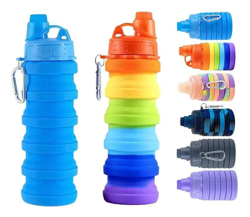 Botella De Agua Plegable  Escolar Deportiva Para Niños Kawai