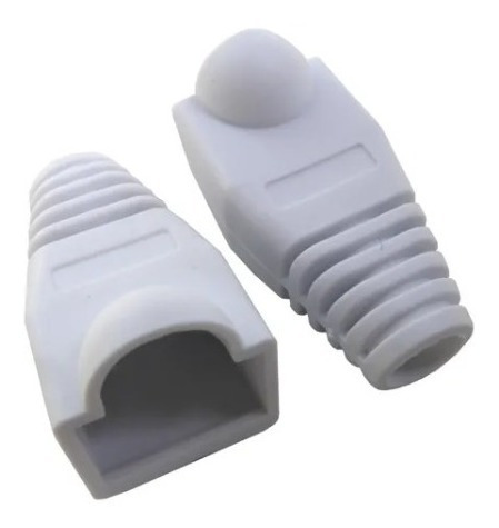 Funda Conector Rj45,  10 Unidades Gris