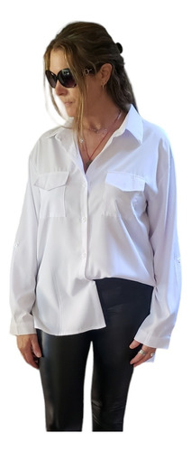 Blusa Blanca Mujer - Camisa - Blusón