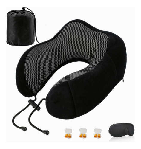 Almohada De Viaje Para Cuello De Espuma Viscoelástica Suave 