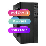 Pc Computador Cpu Intel Core I3 8gb Ssd 240gb Strong Tech