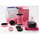 Camera Nikon J1 Profissional Mostruário Pink Com 2 Lentes!