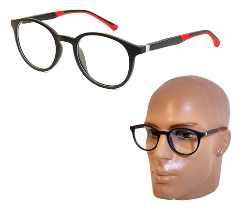 Armação Óculos De Grau Masculina Redonda Acetato Moderno