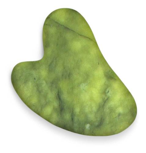 Gua Sha Corazón Jade Masajeador Facial Piedra 100% Natural 