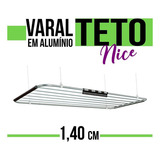 Varal De Teto Nice Alumínio 1,40 Metro Secalux Lavaneria