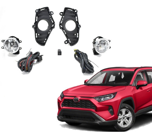 Kit Faros De Niebla Rav4  2019 2020 2021 Con Cables Y Focos