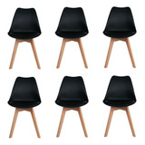 Cadeira Jantar Leda Saarinen Wood Tulipa, 6 Unidades 