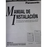 Manual De Usuario Panasonic Central Telefónica Kx-td816/1232