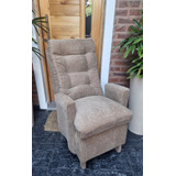 Sillon Placer Siestero 1 Cuerpo Chenille Terracota