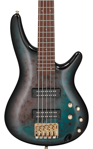 Bajo Eléctrico Ibanez Sr405epbdx Tropical Seafloor 5 Cuerdas Acabado Del Cuerpo Mate Color Azul