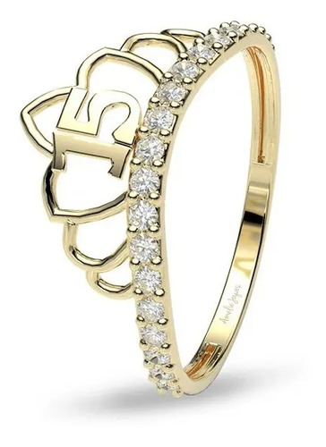 Anillo De Xv Años Linion Amelie Joyas Oro 10k