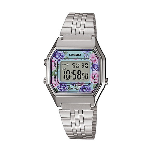 Reloj Casio Vintage Retro La680wa-2c Diseño Floral Nuevo