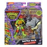 Tortugas Ninja Battle Pack Raph Vs Rocksteady C/ Acc Lelab