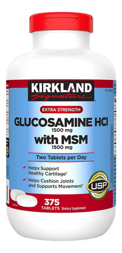 Glucosamina Con Msm 1500 Mg Kirkland Signature 375 Tabletas