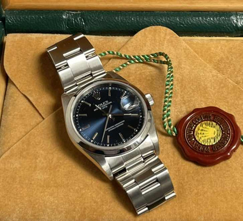 Reloj Rolex Oyster Perpetual Date 15200 Azul