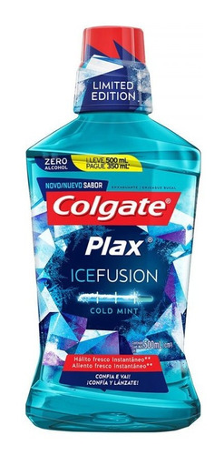 Enxaguante Bucal Colgate Plax Ice Fusion Cold Mint 500ml