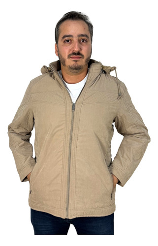 Jaqueta Sarja Plus Size Masculina Forrada Casual Inverno