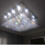 Lustre Plafon De Cristal K9 Legítimos Base 50x50 Por 60 Cm 