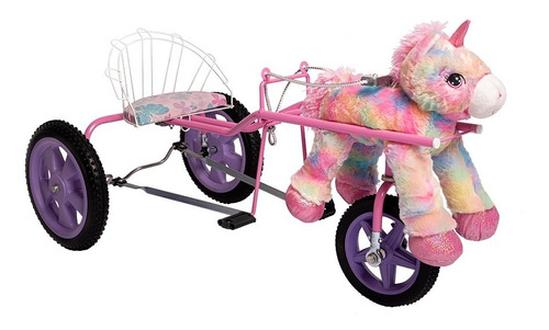 Karting Sulky Pedal Peluche Unicornio Caballo Rienda Sonido