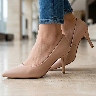 Tacones Perugia Mujer 76200 Simipiel Beige | Envío gratis