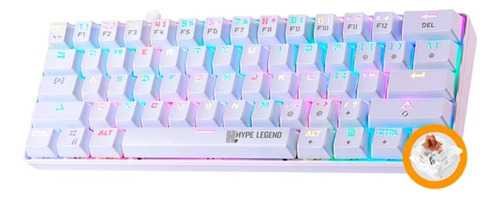 Teclado Hype Legend Rebel 60% White Outemu Brown Rgb