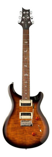 Guitarra Eléctrica Prs Guitars Se Custom 24 De Arce/caoba 2021 Black Gold Burst Con Diapasón De Palo De Rosa