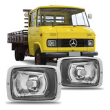 Par Farol Caminhão Mercedes 608 708 Com Moldura Cromada 