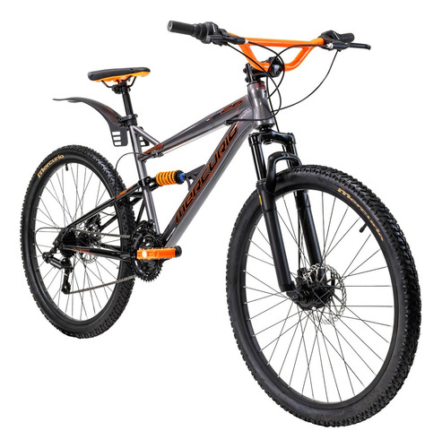 Bicicleta Mercurio Kaizer Dh 21 Velocidades Rodada 26 Color Plateado