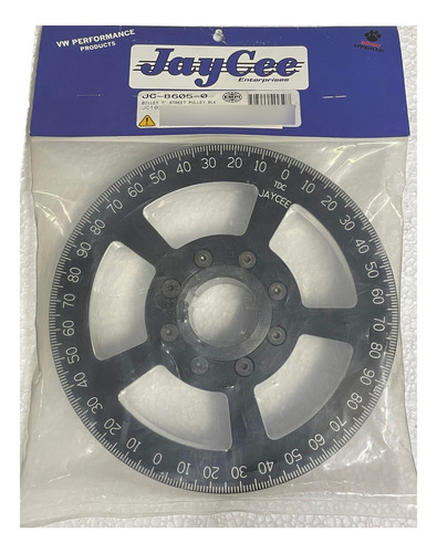 Polea De Cigüeñal Negra Graduada Aluminio Jaycee Para Vocho