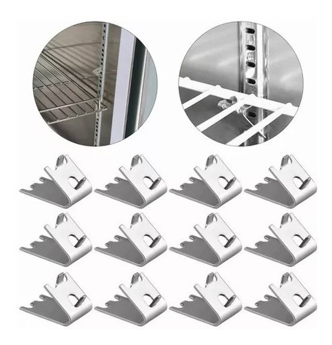 12 Pcs Clip Soporte Para Parrilla Estante De Refrigerador