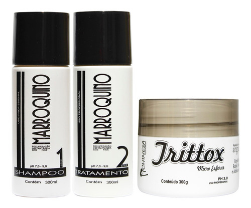 Kit Progressiva Marroquina + Trittox Micro Chinesa 3x300ml