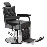 Cadeira De Barbeiro Reclinável Modelo Kingman Preta Cod 840