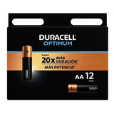 Duracell Pilas Aa Alcalinas Optimum Alto Desempeño 1.5v 12pz