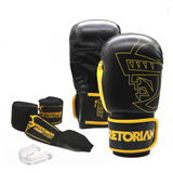 Kit Boxe Muay Thai Core Luva Bandagem Bucal - Pretorian