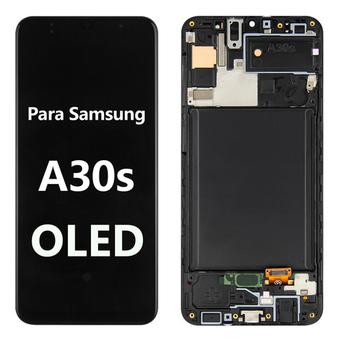 Tela Display Frontal Compativel Aro Para Samsung A30s Oled