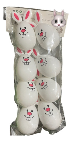 X8 Huevos Conejo Sorpresas Para Relleno Pascua Happy Easter