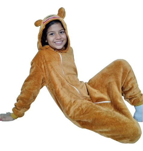 Pijama Kigurumi Térmica Oso Pardo Para Adultos Y Niños