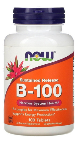 Now Foods |  B-100 100 Veg Capsules | Sistema Nervioso