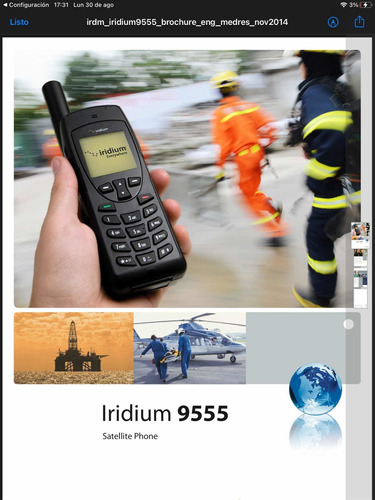 Teléfono Satelital Portátil Iridium 9555