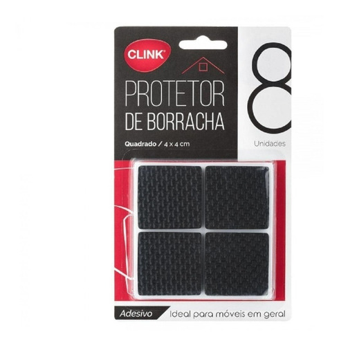 Adesivo De Pé Cadeira Mesa Quadrado De Borracha 8 Uni